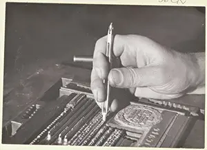 Man Picking Letters to Typeset