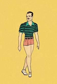 Fashion Gallery: Man in pink short shorts