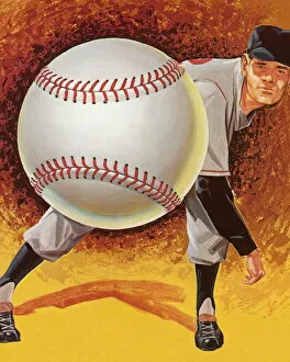 Images Dated 14th May 2015: Man Pitching a Baseball