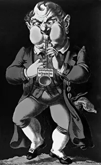 Flute Prints: Man Playing The Flute And Dancing