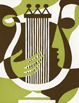 Lyre Prints: Man Playing Lyre