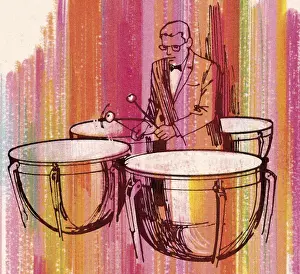 Man Playing Timpani
