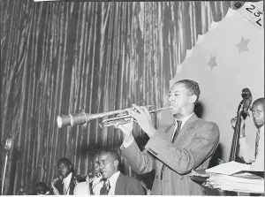 Memphis Prints: Man Playing Trumpet at Amateur Night