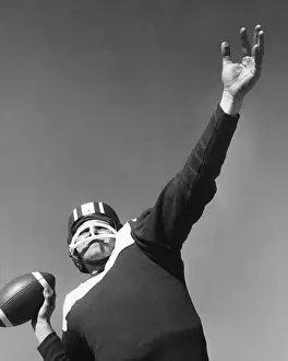 Man preparing to throw football