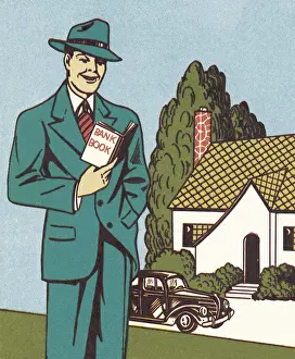Business Person Prints: Man Purchasing a House