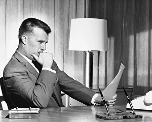 Man reading document