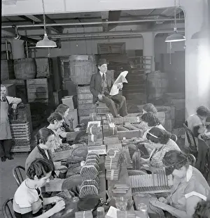 Busy Prints: Man Reading Newspaper to Cigar Workers