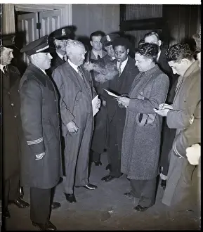 Speaker Prints: Man Reads Petition to John Garner