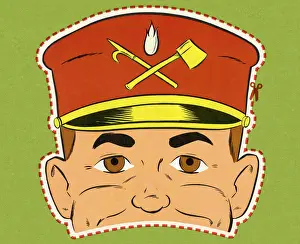Man Red Hat Mask