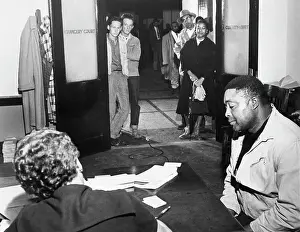 Man Registering to Vote