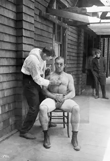 Trainer Prints: Man Rubbing James Jeffries Chest
