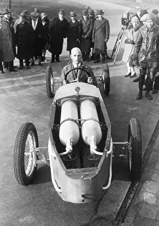 Inventor Prints: Man Seated In Experimental Car