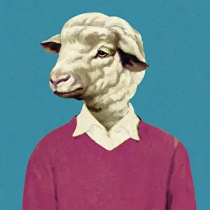 Strange Prints: Man with Sheep Head