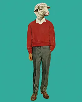 Teen Prints: Man With Sheep Head