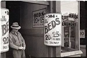 Price Tag Prints: Man By Signs For Beds