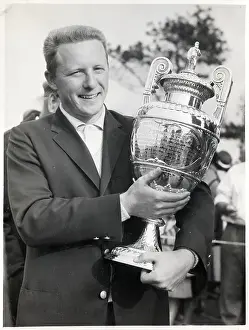 Sandwich Prints: Man Smiling and Holding Golf Trophy