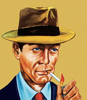 Images Dated 22nd April 2015: Man smoking