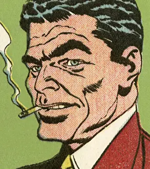 Smoker Prints: Man Smoking a Cigarette
