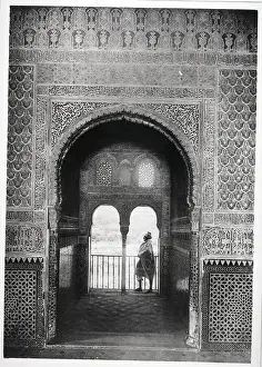 Calligraphy Prints: Man Standing By Terrace Of Muslem Design