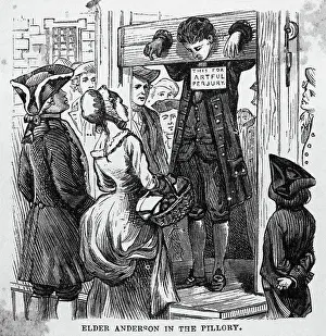 Man In Stocks W/Sign On Neck