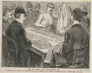 Man Stripping at Card Game