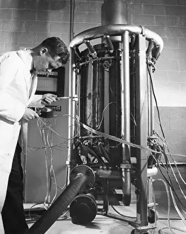 Laboratory Prints: Man Takes Temperature Of Sub-Generator