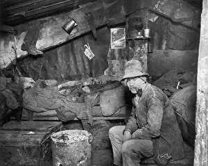Man in His Tenement Living Quarters