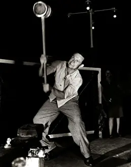 Man Testing His Strength