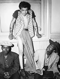 Violence Prints: Man in Torn Clothing with Two Zoot Suiters