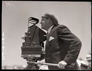 Electric Prints: Man Using Electric Timer at Air Races