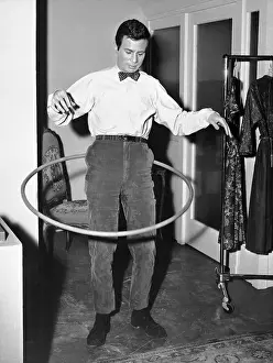 Man Using Hoola Hoop