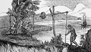 Strategy Prints: Man Watering Rice Crop