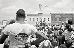 T Shirt Prints: Man Wearing Freedom Now Core T-Shirt