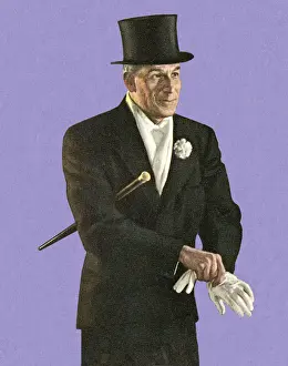 Man Wearing Top Hat