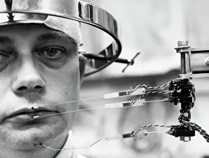 Man Wearing Instrument Sensors