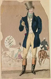 Man Wearing Nineteenth Century Riding Clothes