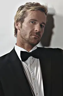 Suit Prints: Man wearing a smoking, portrait