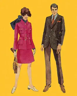 Businesswoman Prints: Man and Woman