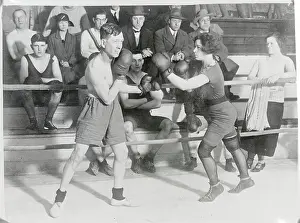 Man and Woman Boxing