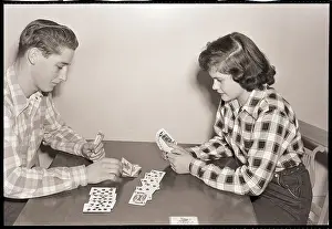 Vice Prints: Man and Woman Playing Cards