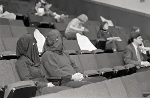 Radioactivity Prints: Man & Woman W/Black Hoods Seated