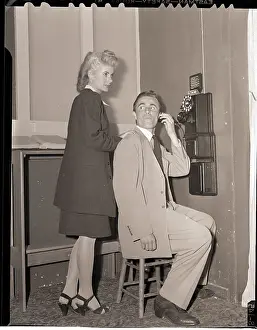 Man and Woman in Zoot Suit Fashions