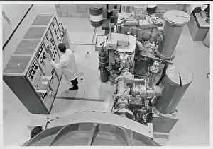 Man Working at Accelerator Controls