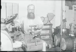 Man Working on His Invention