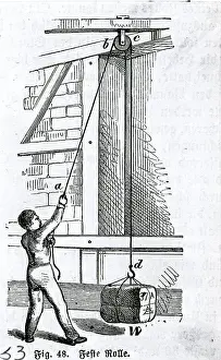 Man Working A Pulley