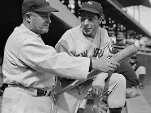 Manager Joe McCarthy Coaching Joe DiMaggio