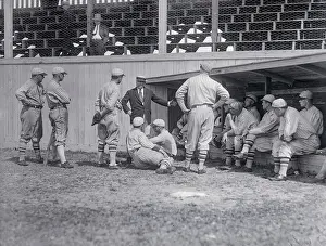 John J Prints: Manager John McGraw with NY Giants Before Spring Training Game