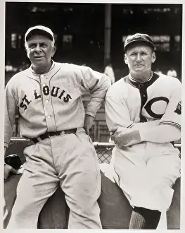 Walter Johnson Prints: Managers of the Indians and the Browns