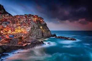 Images Dated 21st October 2014: Manarola Sunset, Cinque Terre (Italy)