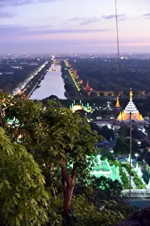 Holiday Destination Travel Destinations Prints: Mandalay by night
